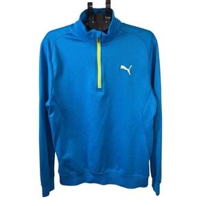 Puma Golf Mens XL Blue Quarter Zip Pullover Performance Sweatshirt 563072